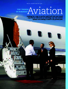 SPECIAL ADVERTISING SECTION  Aviation Top Trends in Business