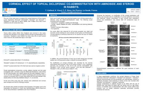 Corneal effect of topical diclofenac co-administration with aminoside and steroid in rabbits