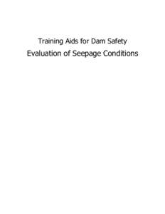 Training Aids for Dam Safety (TADS) – Evaluation of Seepage Conditions