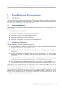 MRM EIS - Chapter 5 Rehabilitation and Decommissioning