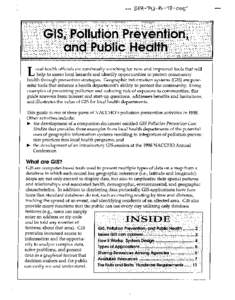 GIS, Pollution Prevention, and Public Health