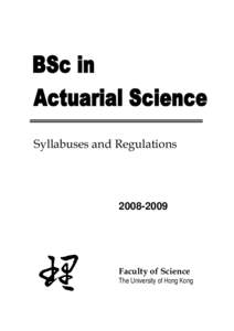 BSc in Actuarial Science2008-2009