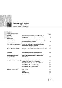 Sustaining Regions Summer 2006