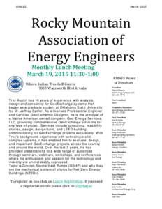 RMAEE  March 2015 Rocky Mountain Association of