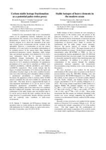 1824  Goldschmidt2013 Conference Abstracts Cerium stable isotope fractionation as a potential paleo-redox proxy