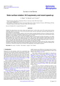 Astronomy & Astrophysics A&A 575, L2[removed]DOI: [removed][removed]