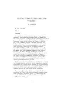 Literature / Literary genres / Ulster Cycle / Táin Bó / Romance / Irish poetry / Translation / Yellow Book of Lecan / Early Irish literature / Irish literature / Medieval literature