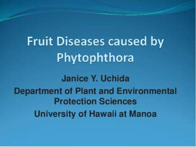 Fruit Disease caused by Phytophthora