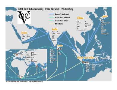 Dutch East India Company, Trade Network, 17th Century Regional Trade Network Inbound Route to Batavia Inbound Route to Galle Return Route
