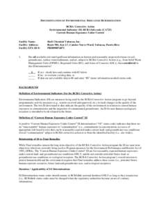 DOCUMENTATION OF ENVIRONMENTAL INDICATOR DETERMINATION - Shell Chemical Yabucoa, Inc., Puerto Rico