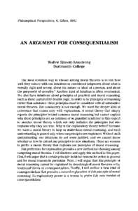 6, Ethics,1992 Philosophical Perspectives, AN ARGUMENTFOR CONSEQUENTIALISM