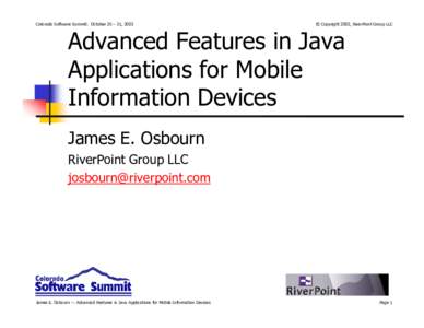 Java platform / Java specification requests / Mobile Information Device Profile / Java / Play Framework / Computing / Computing platforms / Cross-platform software