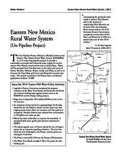 Water Matters!  Eastern New Mexico Rural Water System | 25-1 “Anticipating the potential water