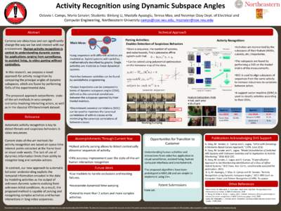 Activity Recognition using Dynamic Subspace Angles  Robust Systems Lab