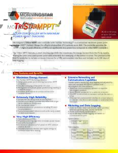 Product shown with optional meter.  TRISTARMPPT TM 30, 45 or 60 amps