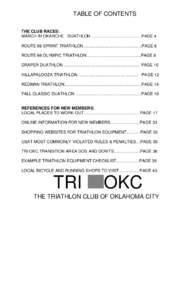 Okarche /  Oklahoma / Duathlon / Interstate 40 in Oklahoma / Lansing Legislator / Sports / Triathlon / Oklahoma City Metropolitan Area