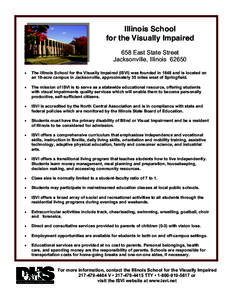 Illinois School for the Visually Impaired Brochure