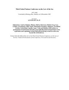 Political geography / International relations / United Nations Convention on the Law of the Sea / Territorial waters / International law / Exploitation / Disadvantaged / Baseline / Law of the sea / Maritime boundaries / Hydrography