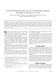 Peroneal Tenodesis With the Use of Tendoscopy: Surgical Technique and Report of 1 Case
