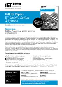 Journals  Call for Papers IET Circuits, Devices & Systems Editors-in-Chief: Asim Ray, Brunel University, UK