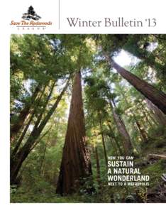 Winter Bulletin ’13  HOW YOU CAN SUSTAIN A NATURAL