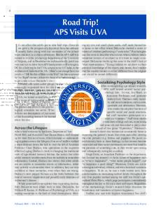 8  Road Trip! APS Visits UVA  I