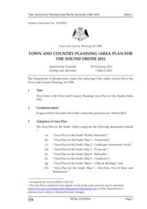 Town and Country Planning (Area Plan for the South) Order[removed]Article 1 Statutory Document No[removed]