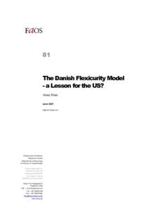 The danish flexicurity model - a lesson for the US?