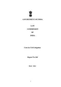 GOVERNMENT OF INDIA  LAW COMMISSION OF INDIA