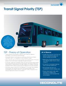 Traffic signals / Bus priority / Bus transport / Public transport / Econometrics software / TSP / Business / Economy