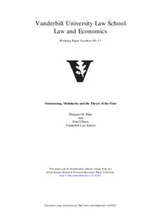 International economics / Offshoring / Law and economics / Institutional economists / Theory of the firm / Transaction cost / Ronald Coase / The Nature of the Firm / Modularity / Economics / Business / Outsourcing