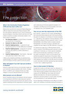 BSI Update: Construction Products Regulation  Fire protection
