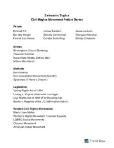 Extension Topics  Civil Rights Movement Article Series    People  Emmett Till 