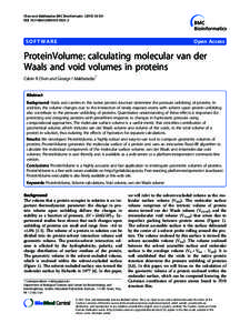 ProteinVolume: calculating molecular van der Waals and void volumes in proteins