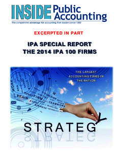 AUGUST 2014 – IPA 100  INSIDE PUBLIC ACCOUNTING / 1 EXCERPTED IN PART
