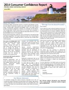 2014 Consumer Confidence Report Montara Water and Sanitary District JuneAbout Your Water