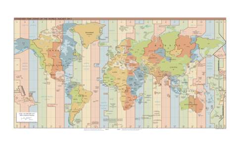 STANDARD TIME ZONES OF THE WORLD, AUGUST120