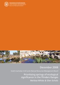 Government of South Australia South Australian Arid Lands Natural Resources Management Board December 2008 South Australian Arid Lands Natural Resources Management Board