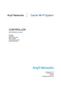 Anyfi Networks  Carrier Wi-Fi System CONTROLLER REFERENCE GUIDE
