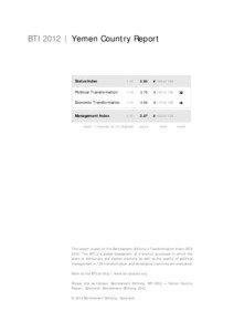 BTI 2012 | Yemen Country Report  Status Index