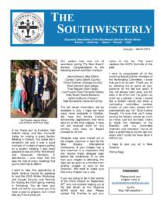 THE SOUTHWESTERLY Quarterly Newsletter of the Southwest Section Ninety-Nines Arizona  California  Hawaii  Nevada  Utah January – March 2014