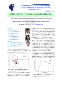 “Dynamical Ordering & Integrated Functions” Newsletter Vol. 29 January, 2016  業績紹介: 糖の CD スペクトルに現れる H/D 同位体効果の発現機構を解明
