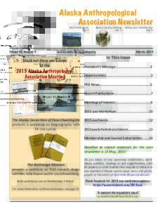 Alaska Anthropological 		Association Newsletter 2015 Fieldschools Page 4