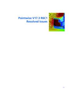 Pointwise V17.3 R6C1 Resolved Issues 1.1  1.2 Pointwise Release Notes
