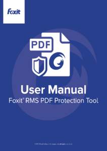 Foxit RMS PDF Protection Tool User Manual 1  Foxit RMS PDF Protection Tool