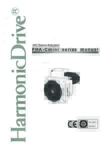 AC Servo Actuator  FHA-Cmini series manual ISO14001 ISO9001