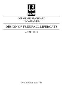 DNV-OS-E406: Design of Free Fall Lifeboats