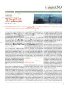 insightLMU Research insight LMU / Issue 4, 2011  Anthropology