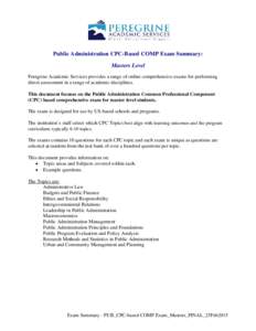 Microsoft Word - Exam Summary - PUB_CPC-based COMP Exam_Masters_FINAL_25Feb2015