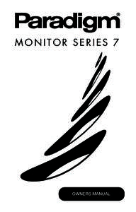 MONITOR SERIES 7  OWNERS MANUAL RECYCLING AND REUSE GUIDELINES (Europe) In accordance with the European Union WEEE (Waste Electrical and Electronic Equipment) directive effective August 13, 2005, we would like to notify